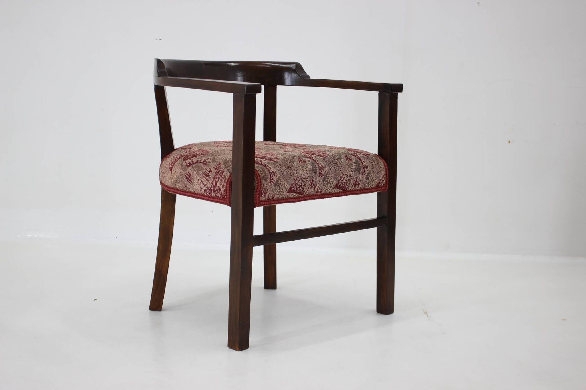 1940s Beech Bentwood Armchair, Czechoslovakia