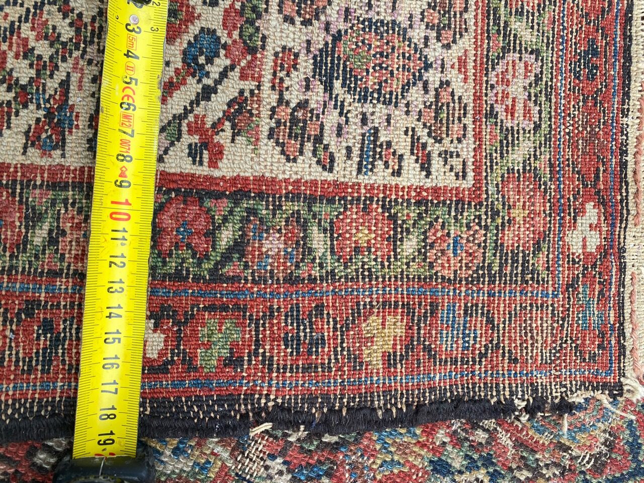 Large old Kurdish Persian carpet Malayer in length 200x490 cm