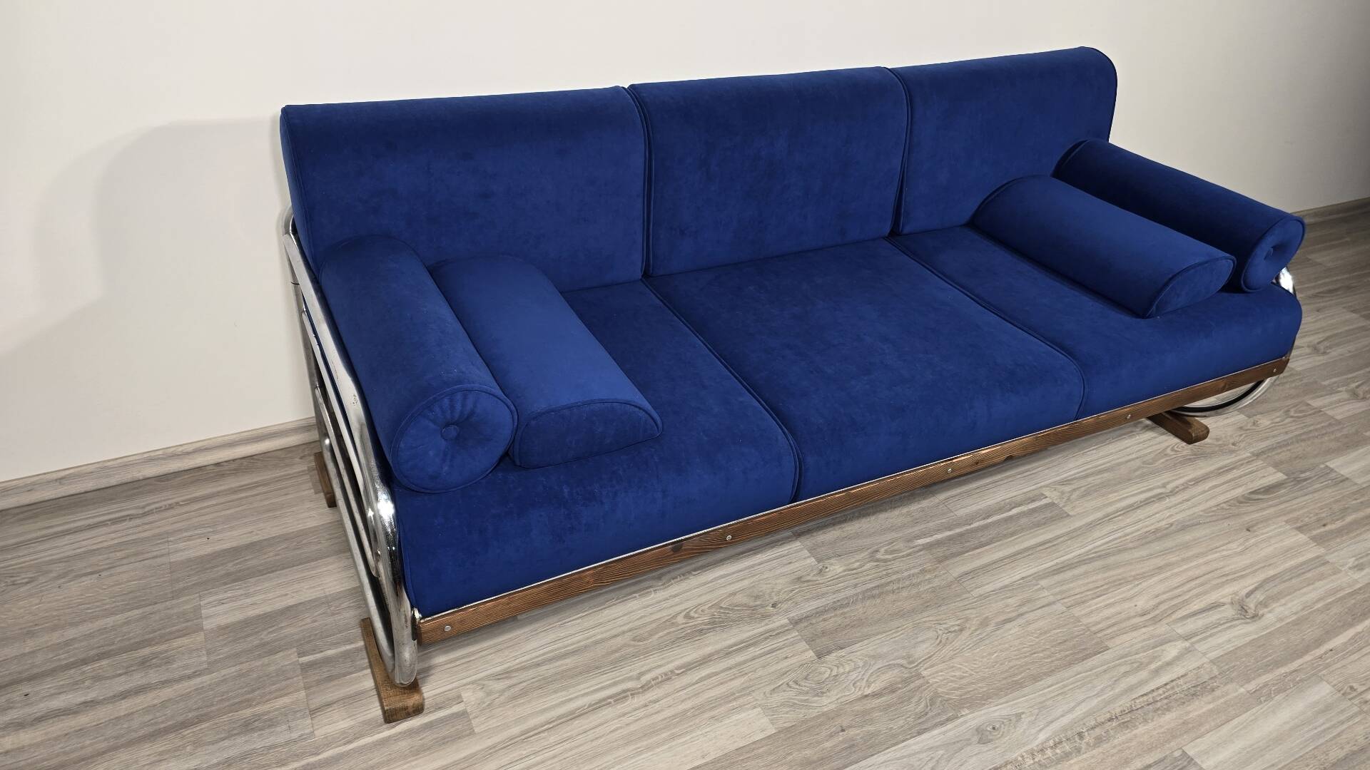 Bauhaus Chrome Sofa by Robert Slezak for Slezak Factories, 1930s