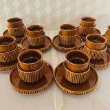 Set of 10 cups and saucers Tognana Italy 70s