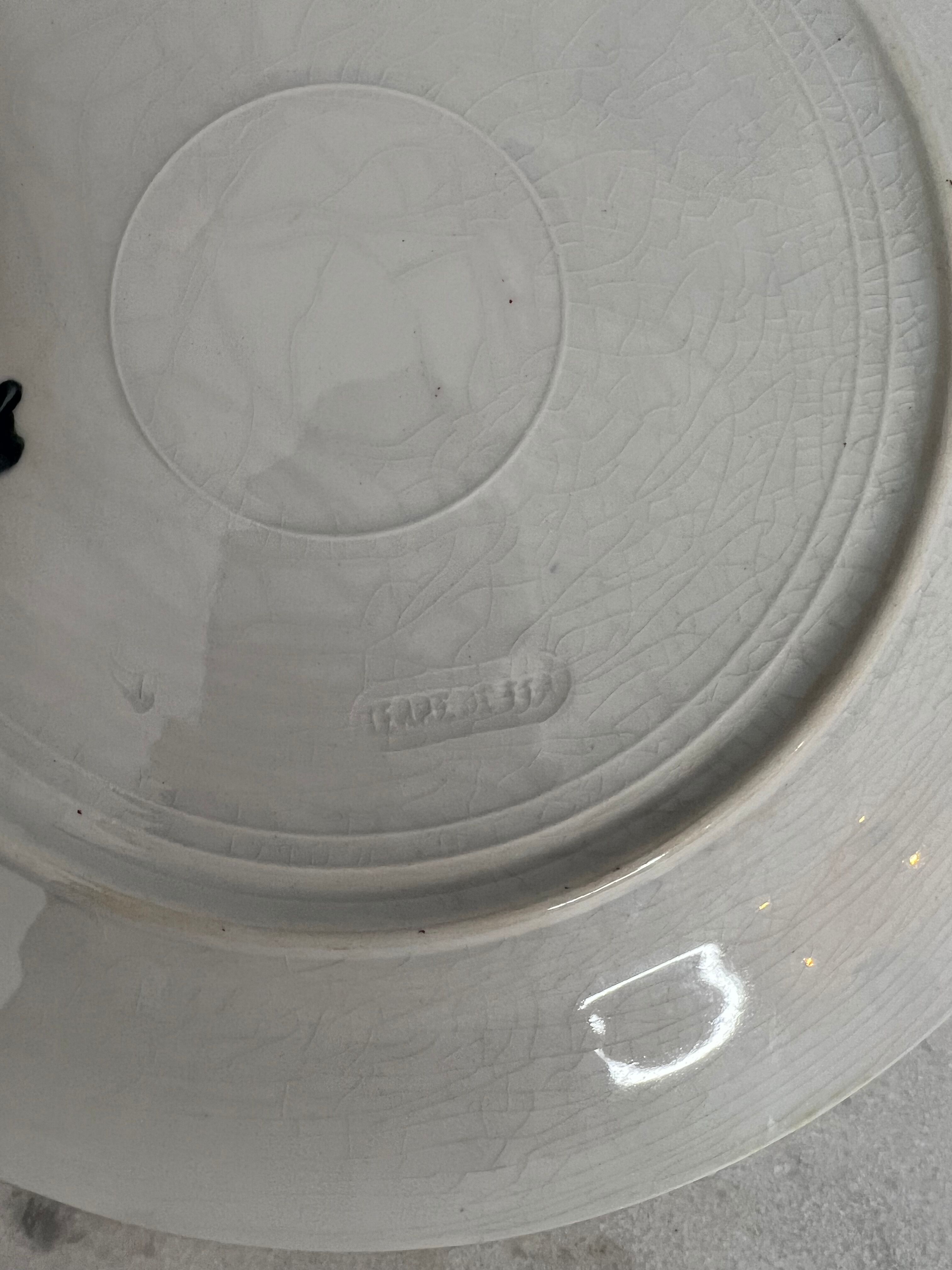 Set of 5 flat plates Terre de Fer Onnaing Moisson