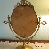 Psyche mirror in brass 39x30cm