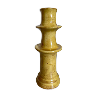 Ceramic candle holder Tamegroute yellow new
