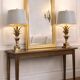 Pair of palm lamps in gilded brass – Maison Boulanger, circa 1980