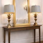 Pair of palm lamps in gilded brass – Maison Boulanger, circa 1980