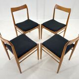 Set of four danish dining chairs, carefully refurbished.