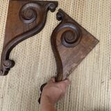 Decorative element, carved wooden wall brackets
