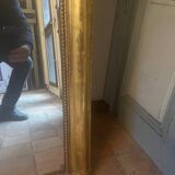 Large Louis Philippe Style Gilded Stucco Fireplace Mirror