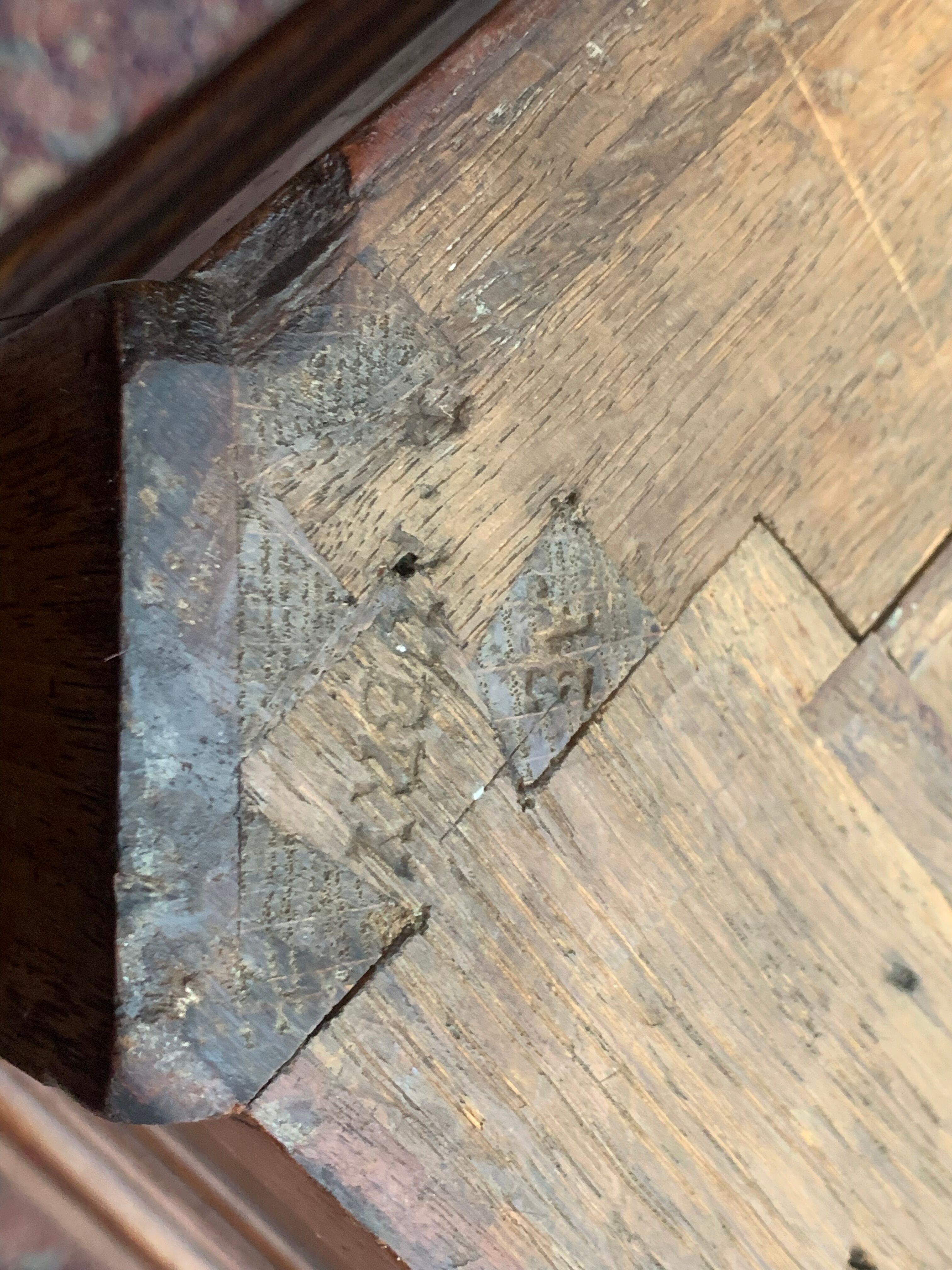 Mahogany secretary stamped l.aubry of louis xvi period