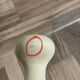 Antique beige porcelain door handle