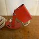 Vintage lita wall lamp, red metal, mategot design, 1950s