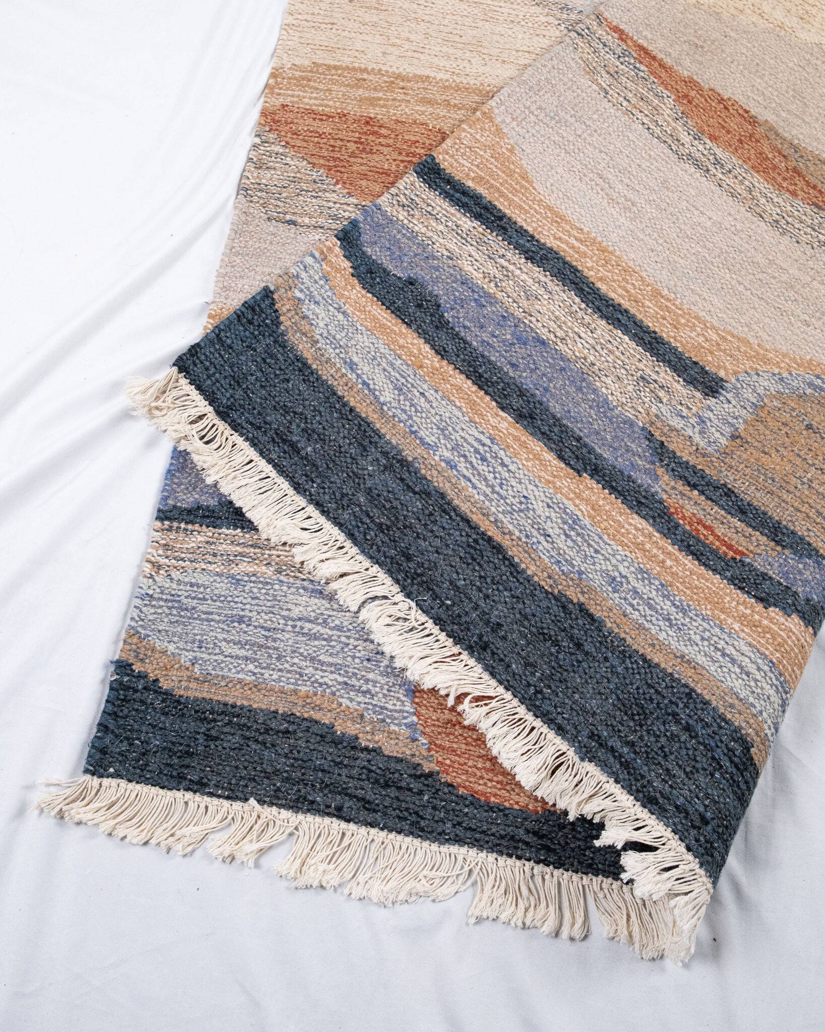 Pair of kilims or tapestries in a modern style, Central Asia, late 20th century.