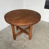 Round folding pine table mountain furniture