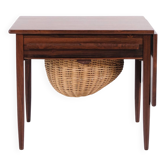 Foldable sewing table with drawer - Rosewood - Johannes Andersen - Silkeborg Furniture Factory - 1960s