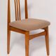 Mid-Century Latte Bouclé Chair, Medium Wood, M. Zielinski, Europe 1960s