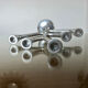 Modernist candle holder, free form, cast aluminum 70s