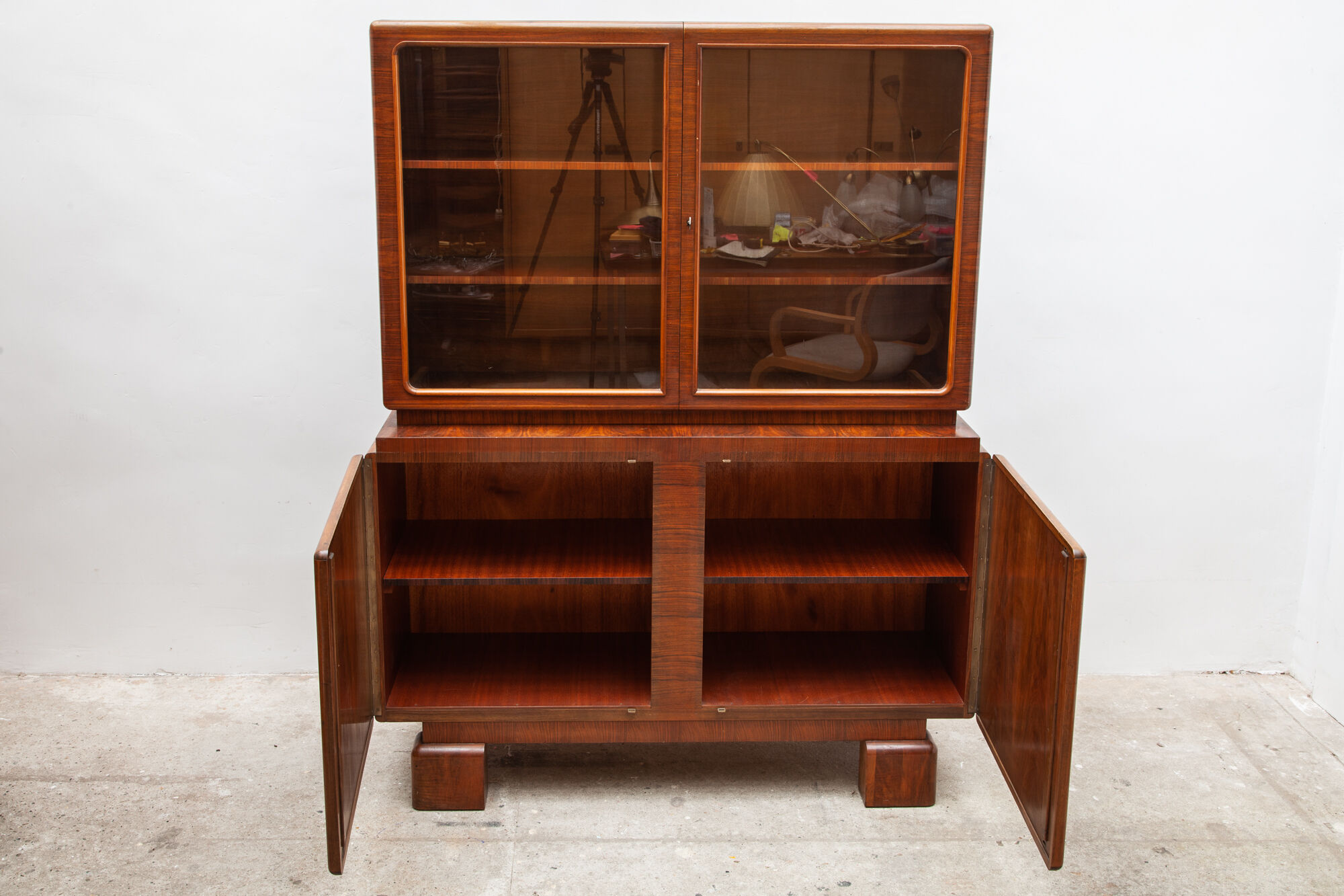 Art Deco Vitrine by De Coene Sideboard, Dry Bar, 1930, Belgium