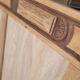 Old decorative wooden fireplace screen