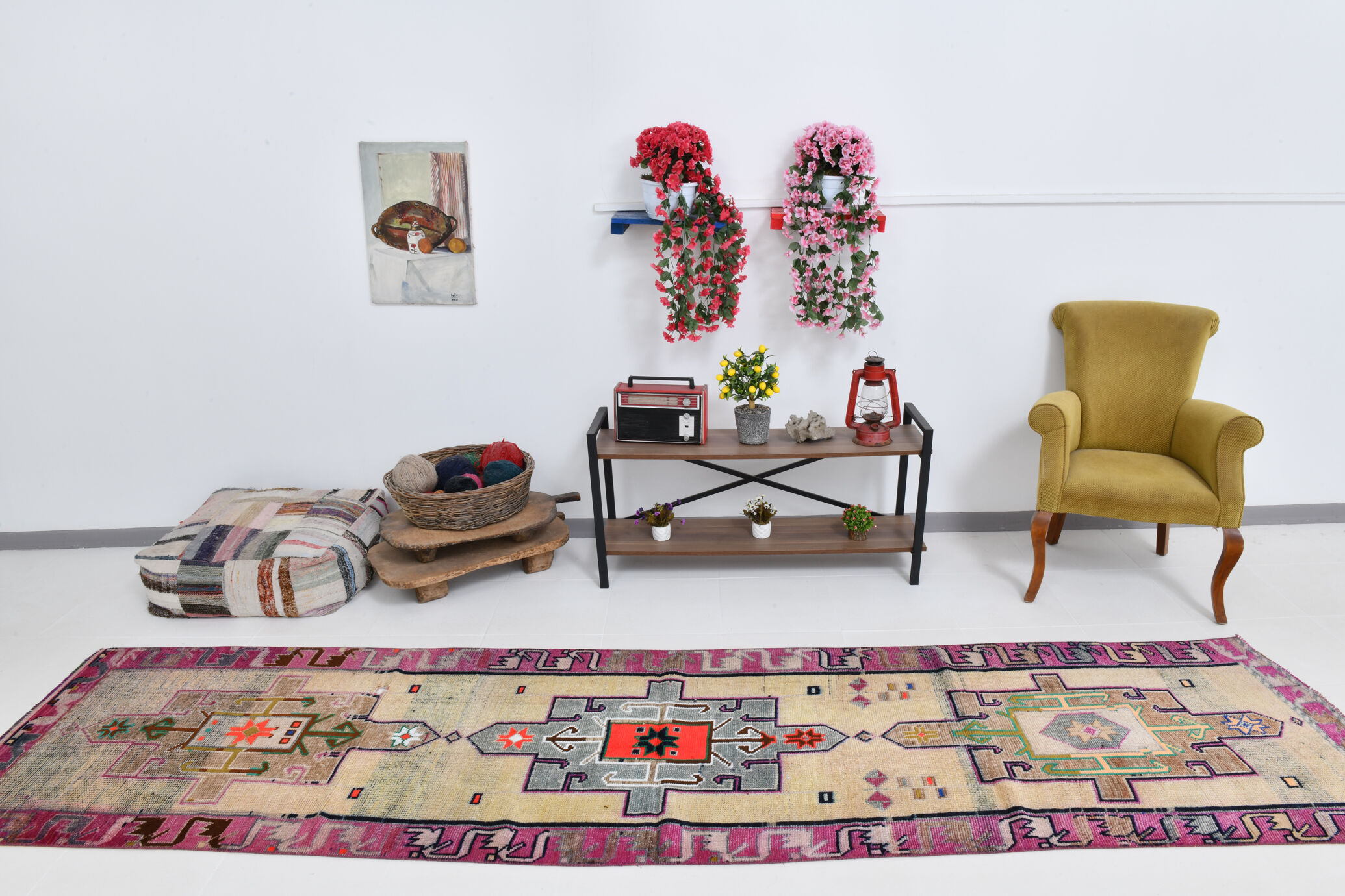 3x12 Vintage Herki Runner Rug