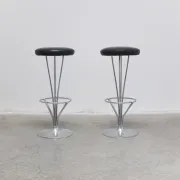Danish modern pair of bar stools by Piet Hein for Fritz Hansen, 1960s