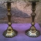 Paire de flambeaux ancien