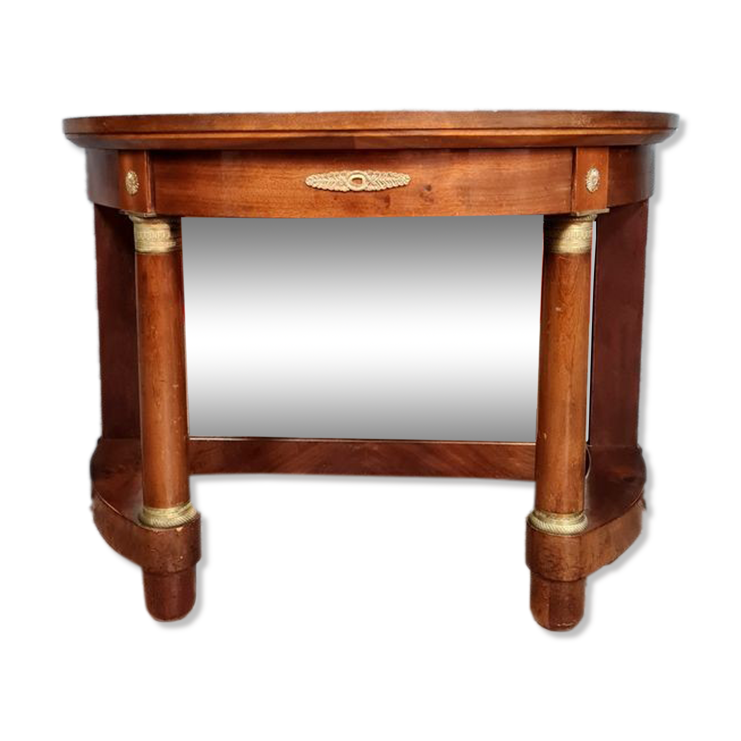 Half-moon empire mahogany console circa 1900