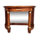 Half-moon empire mahogany console circa 1900