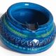 Bitossi Large Ashtray by Aldo Londi, Rimini Blu Ceramic, Italy, 1960s