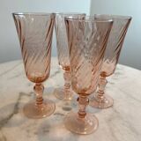 Set of 4 Rosaline champagne flutes
