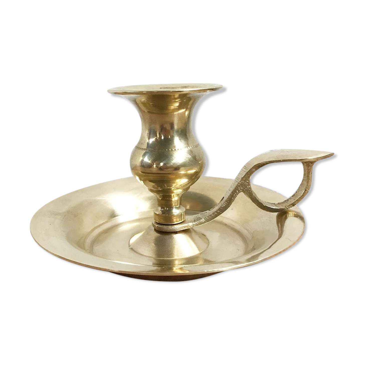 Brass cellar rat candle holder
