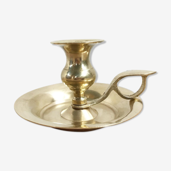 Brass cellar rat candle holder