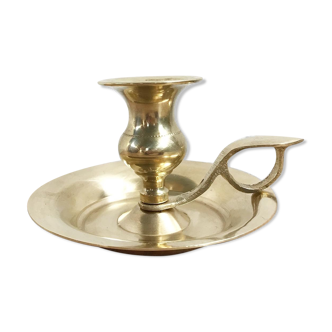Brass cellar rat candle holder