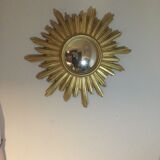 Mirror witch sun in gilded wood 57cm