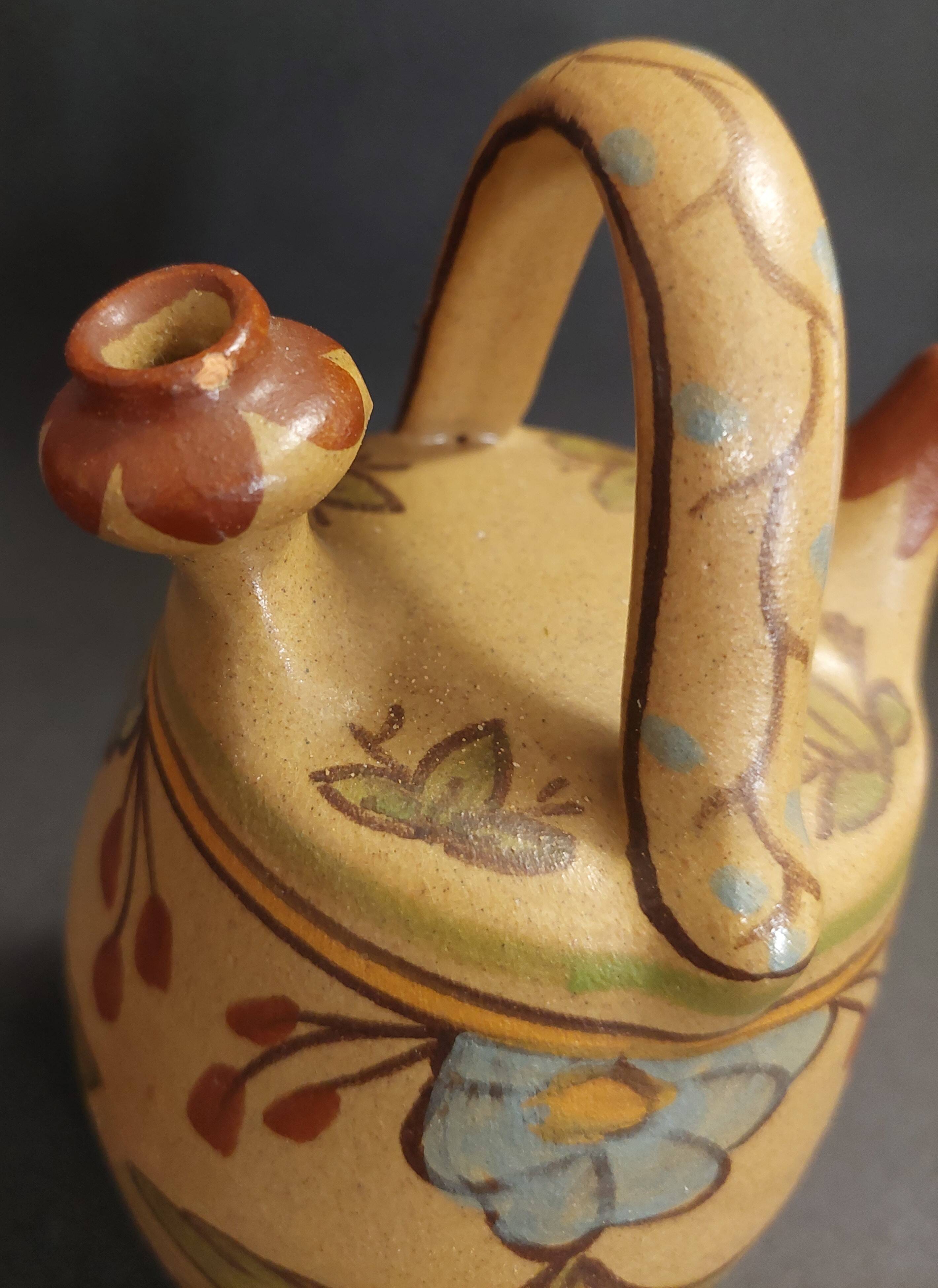 Ceramic carafe chevrette Portugal Olaria de Almancil Algarve pottery