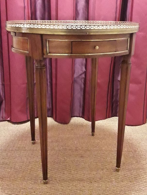 Louis XVI-style side table mahogany, marble