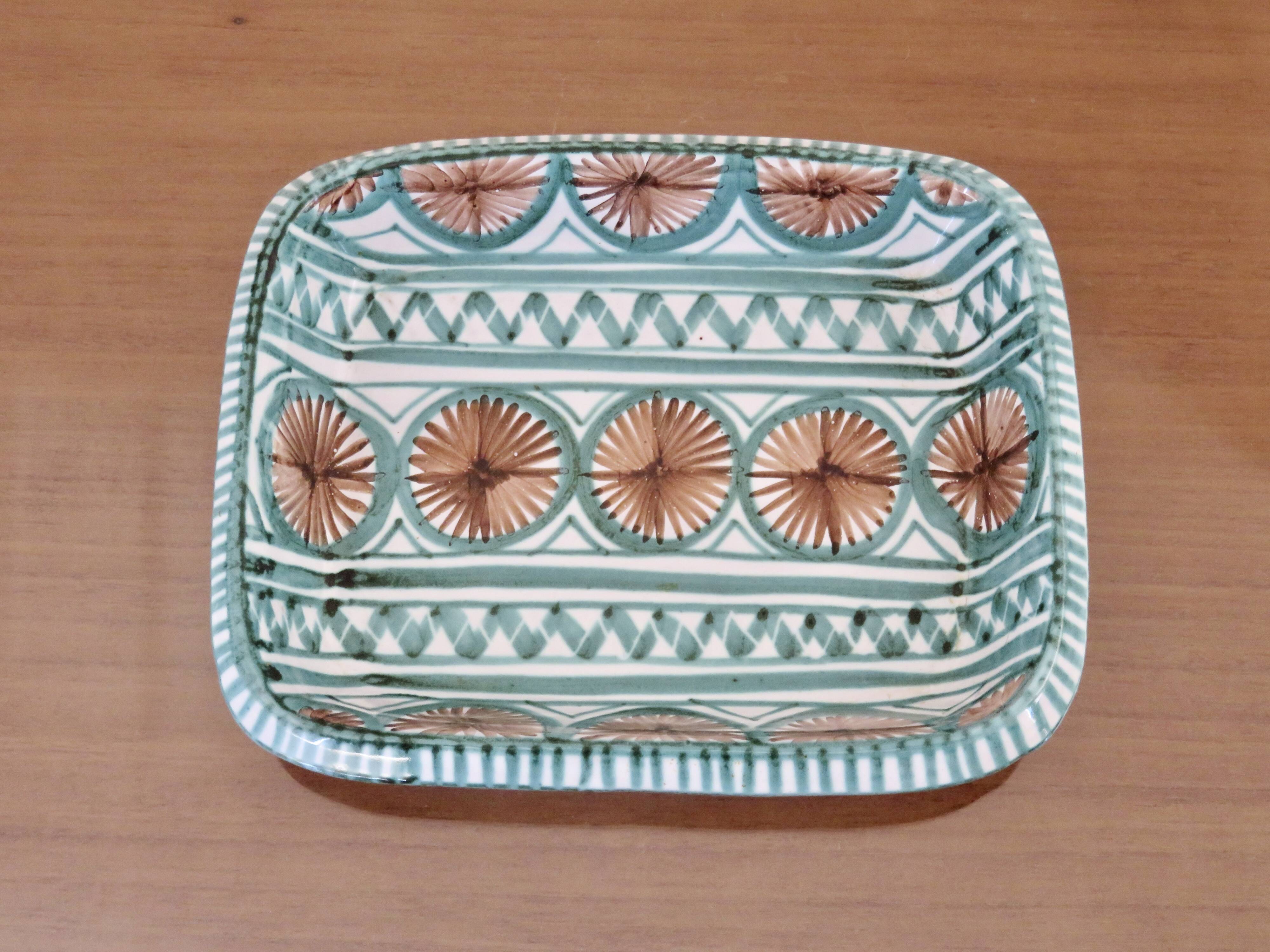 Robert Picault, glazed ceramic dish, signed, 1950s-1960s