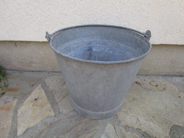 Old zinc bucket