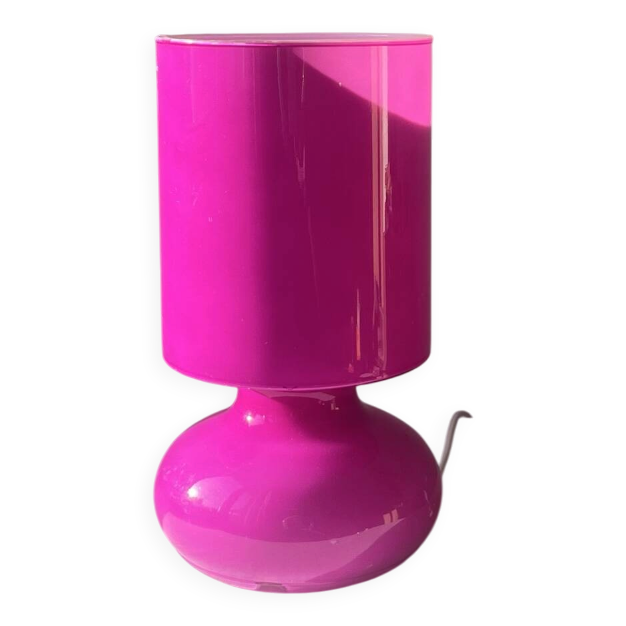 Lampe à poser LYKTA rose fuchsia, IKEA vintage