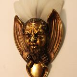 Pair of bronze wall lamps Art Deco style early twentieth century