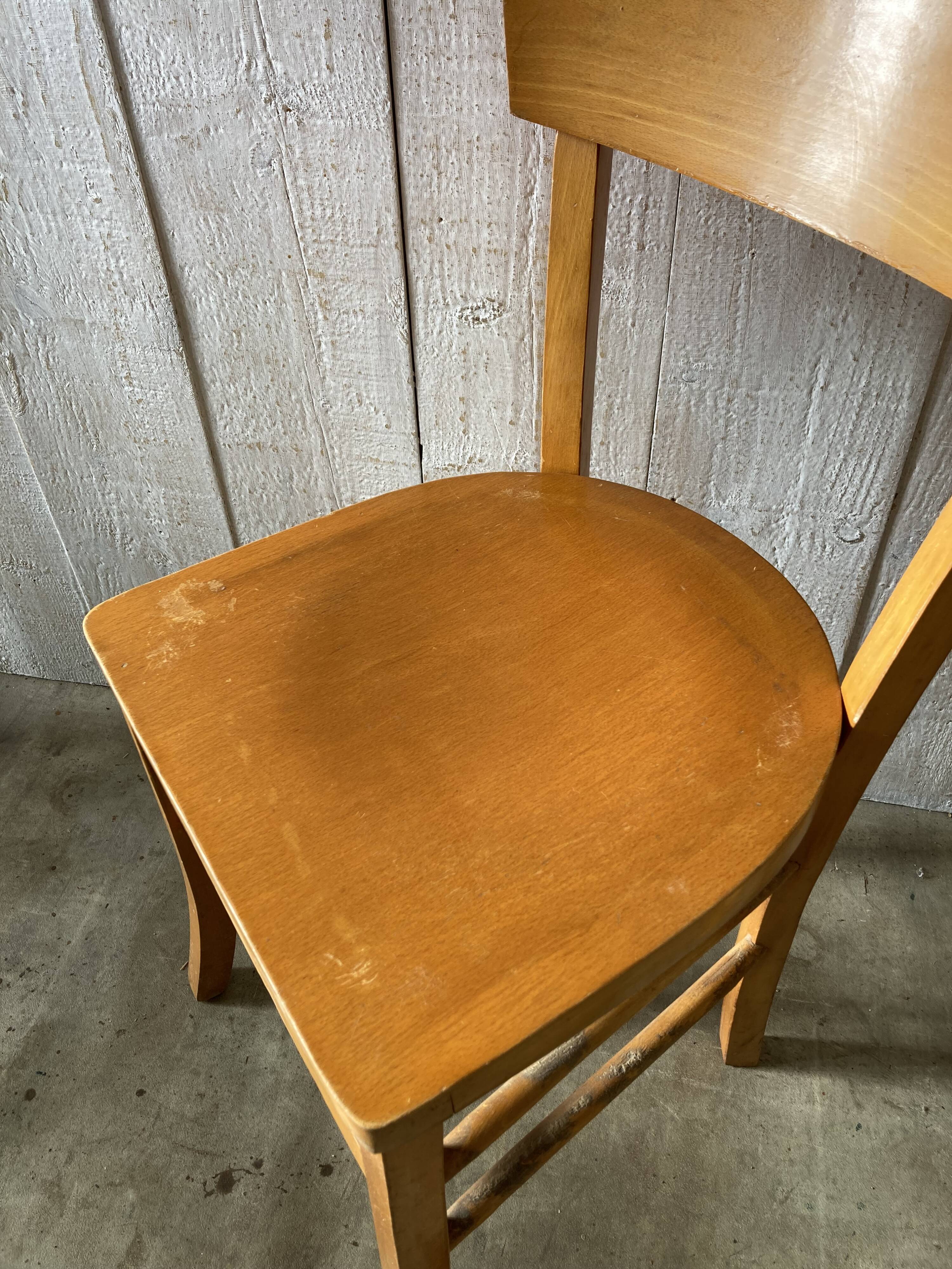 Set of 4 mismatched bistro chairs