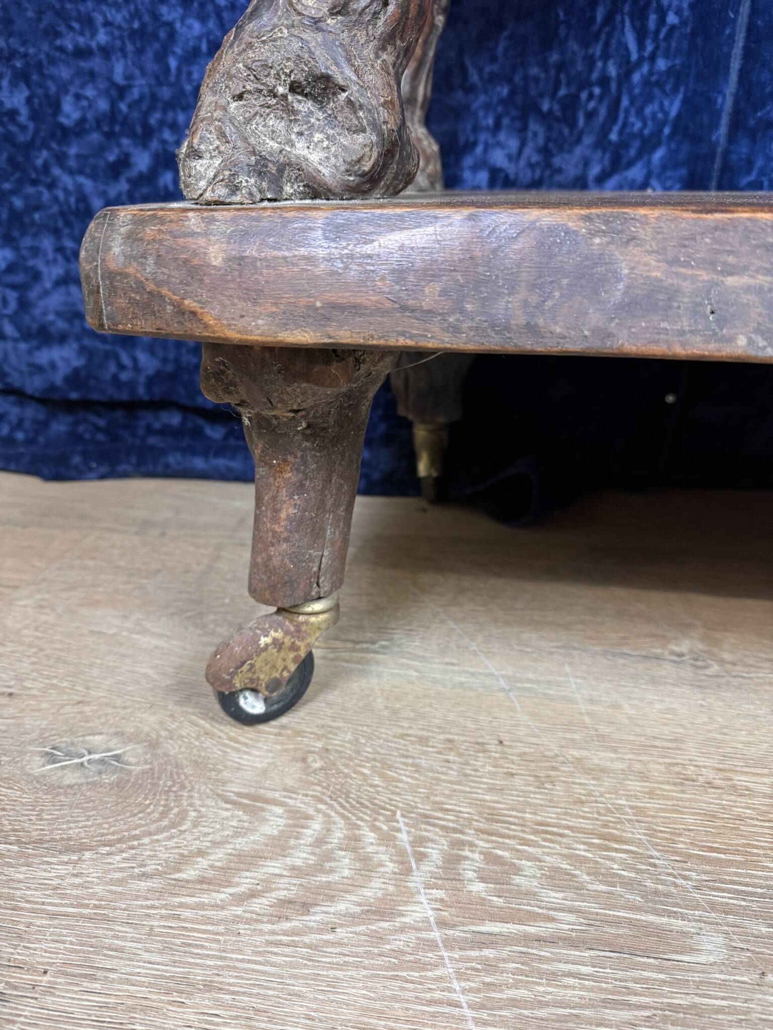 20th century folk art work: Rare serving cart