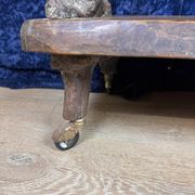 20th century folk art work: Rare serving cart