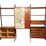 Italian Multi Functional Wall Shelving System with Table