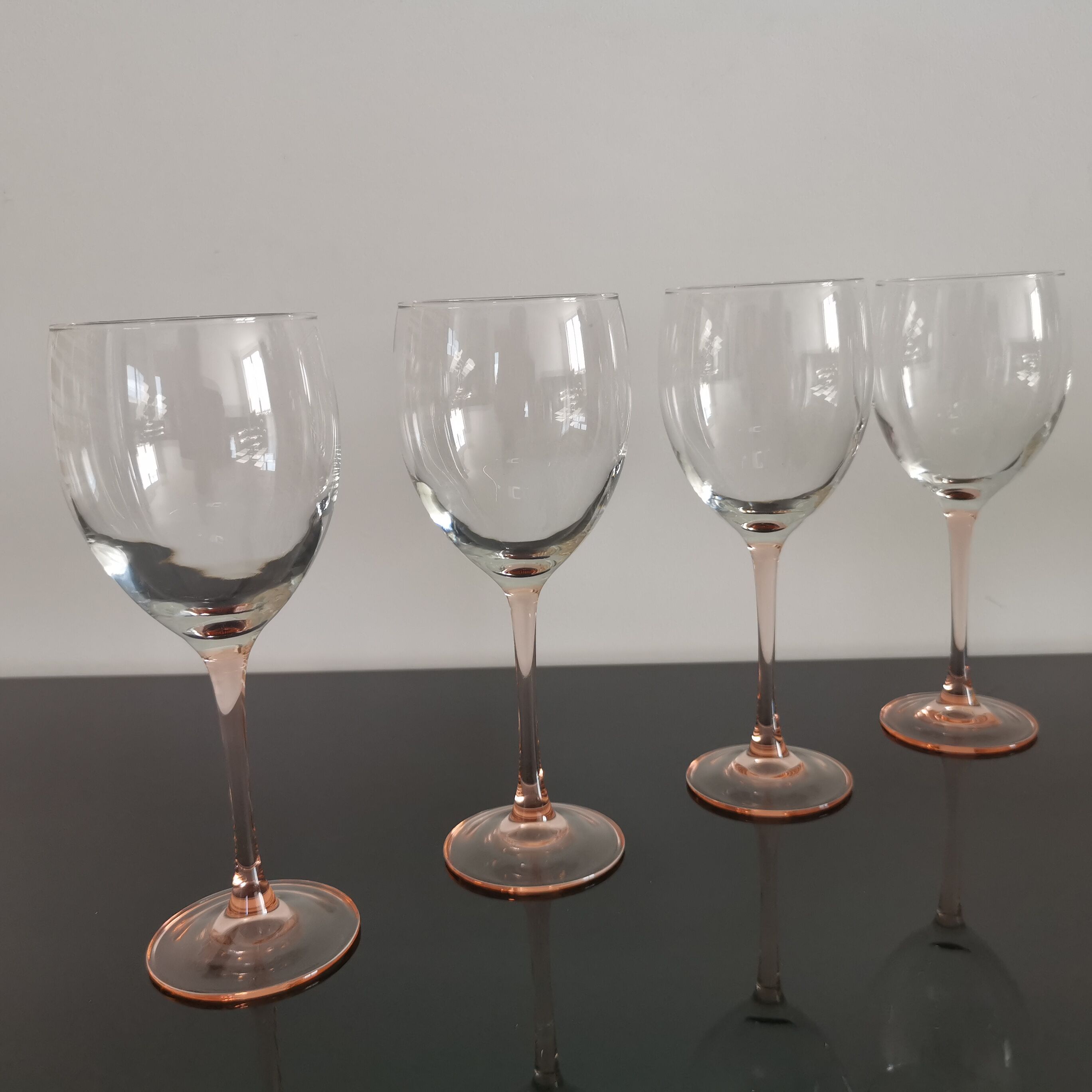 Water glasses/wine Luminarc pink feet