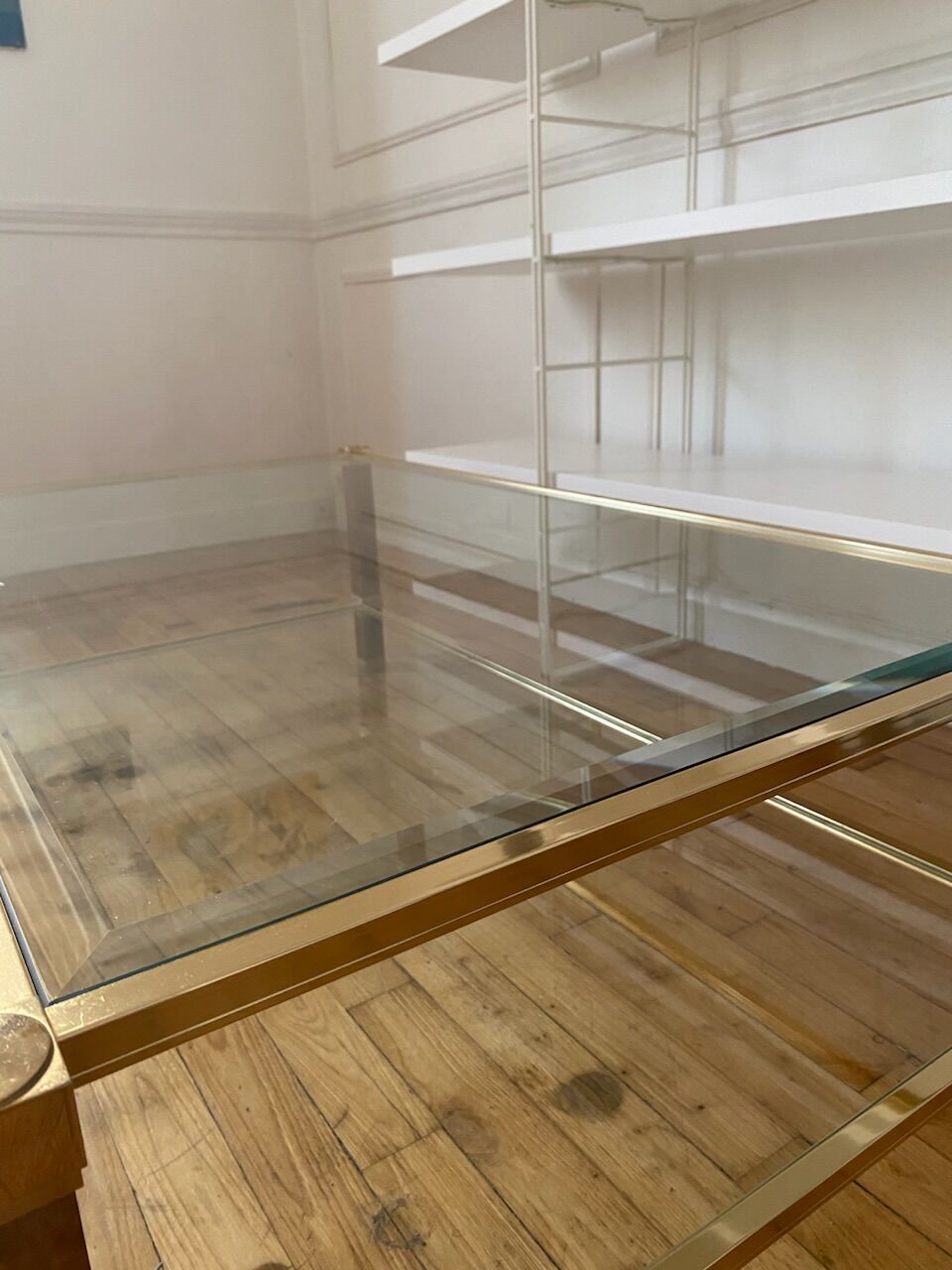 Table basse en verre Pierre Vandel