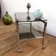 Vintage chrome and glass coffee table, 1970s