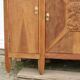 Art Deco sideboard in solid walnut and veneer – pink marble top