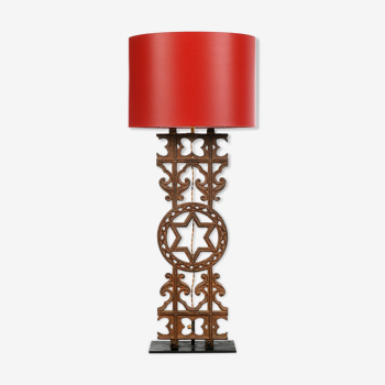 Iron cast iron railing lamp