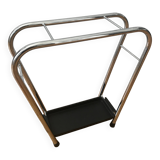 Vintage chrome steel umbrella stand