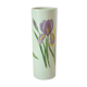 Tubular vase Limoges porcelain bucolic decoration hand painted signed